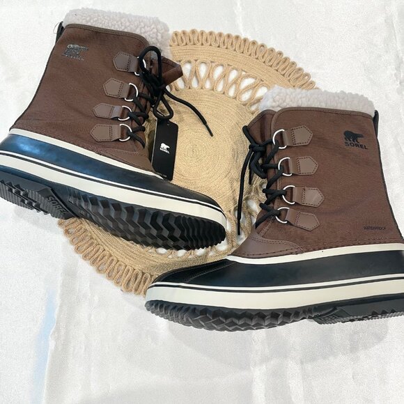 NWT Sorel Caribou Men's Waterproof Boot Bruno Brown Size 10.5 - Picture 2 of 11